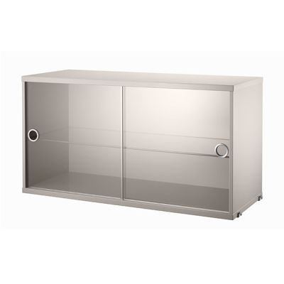 Caisson 2 portes vitrées 78 x 30 cm - Beige