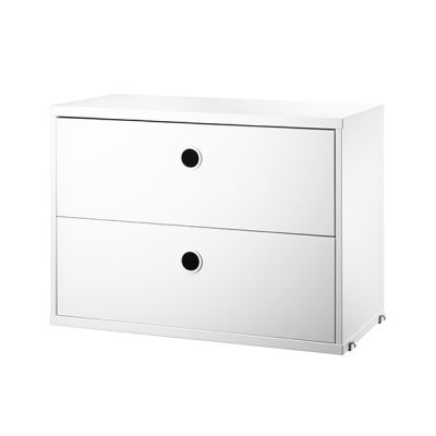 Caisson 2 tiroirs 58 x 30 cm - Blanc