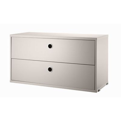 Chest w/ 2 Drawers 78 x 30 cm - Beige