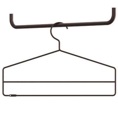 4er Set Kleiderbügel aus Metall - Dunkelbraun