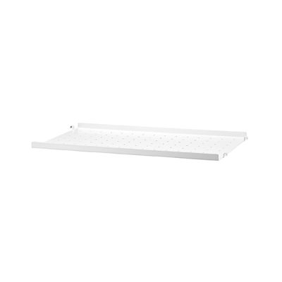 Etagère métal 58 x 30 cm - Petit rebord - Blanc