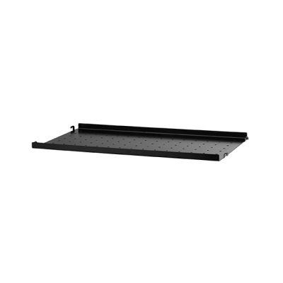 Etagère métal 58 x 20 cm - Petit rebord - Noir