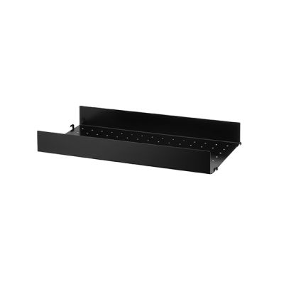 Etagère métal 58 x 30 cm - Grand rebord - Noir