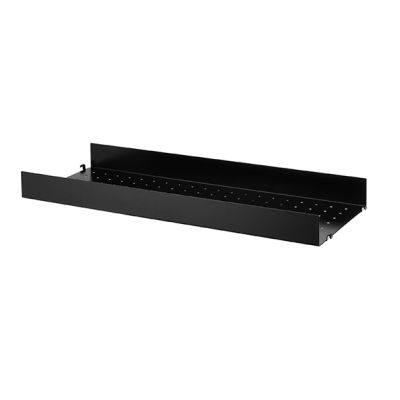 Etagère métal 78 x 30 cm - Grand rebord - Noir