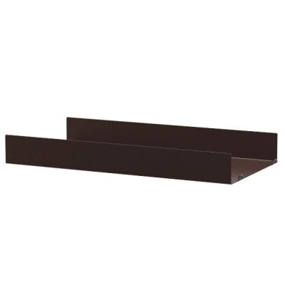 Regalboden Metall 58 x 30 cm - hohe Kante - Dunkelbraun