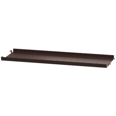 Metal Shelf 58 x 20 cm - Small Edge - Dark Brown