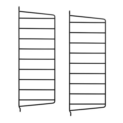 Set de 2 montants muraux 50 x 20 cm - Noir