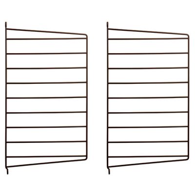 Set de 2 montants muraux 50 x 30 cm - Brun