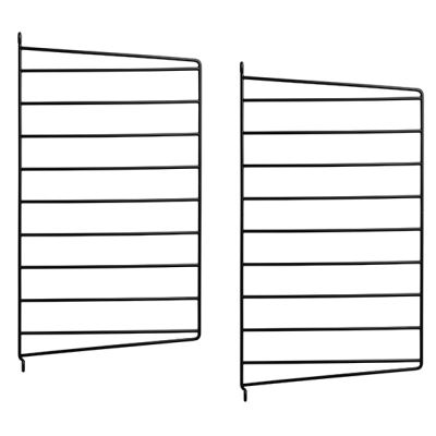 Set de 2 montants muraux 50 x 30 cm - Noir