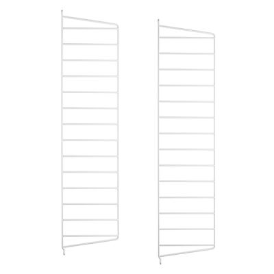 Set of 2 Wall Panels 75 x 20 cm - White