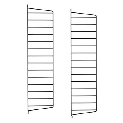 Set de 2 montants muraux 75 x 20 cm - Noir