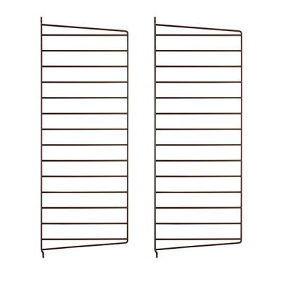 Set de 2 montants muraux 75 x 30 cm - Brun
