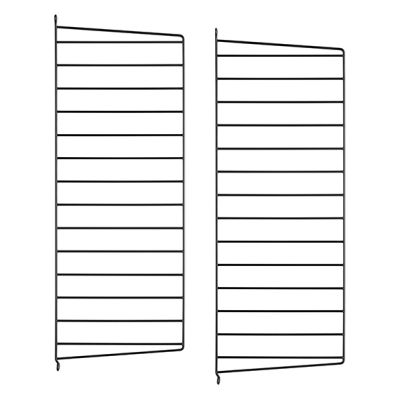 Set de 2 montants muraux 75 x 30 cm - Noir