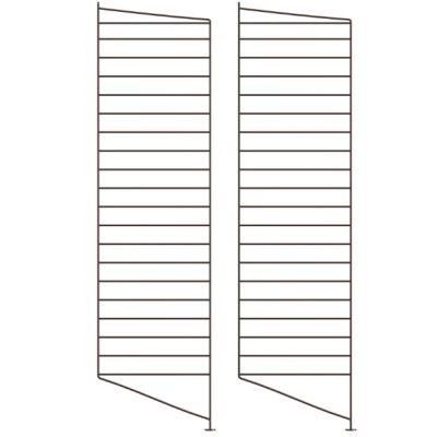 Set of 2 Floor Panels 115 x 30 cm - Dark Brown