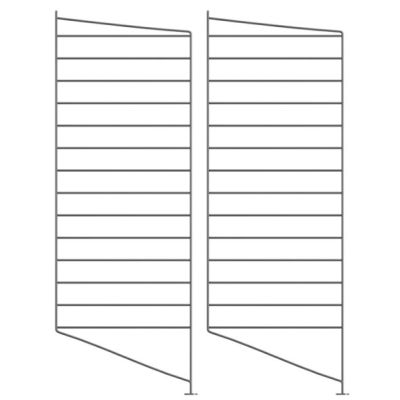 Set of 2 Floor Panels 85 x 30 cm - Dark Grey