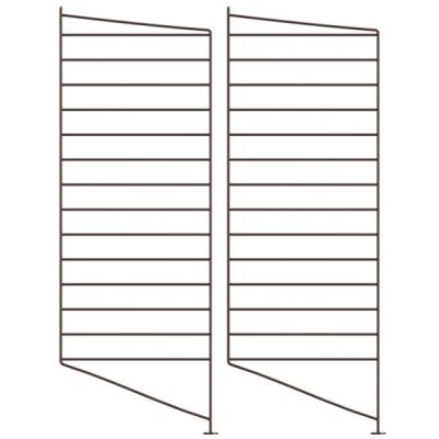 Set of 2 Floor Panels 85 x 30 cm - Dark Brown
