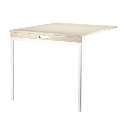 Table murale pliante - Frêne / Blanc