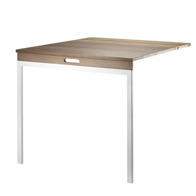 Table murale pliante - Noyer / Blanc