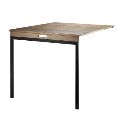 Table murale pliante - Noyer / Noir