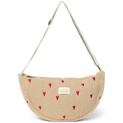Gürteltasche für Erwachsene - Teddy Ecru Herzen