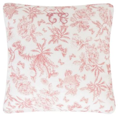 Reversible Cushion - Toile de Jouy Pink