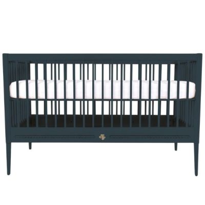 Mitwachsendes Babybett 70 x 140 Gustavienne x Tartine et Chocolat - Matratze inklusive - Dunkelblau