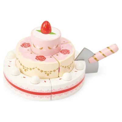 Gâteau de mariage à la fraise en bois