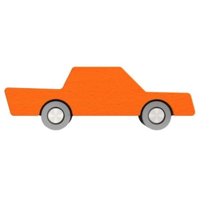 Back & Forth Wooden Car - Orange
