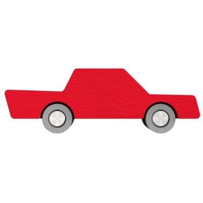 Back & Forth Wooden Car - Red