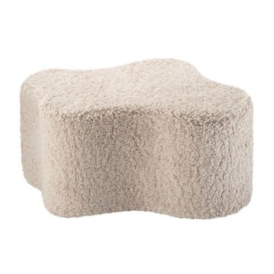 Pouf enfant en bouclette Cloud - Biscuit