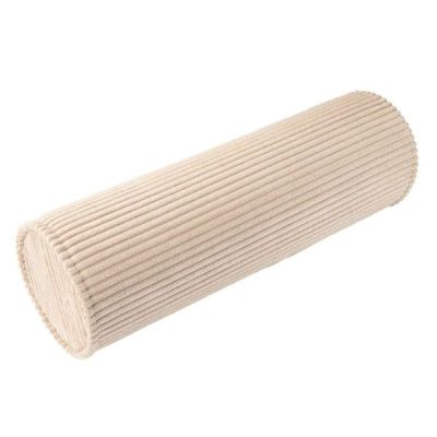Coussin traversin en velours côtelé - Beige