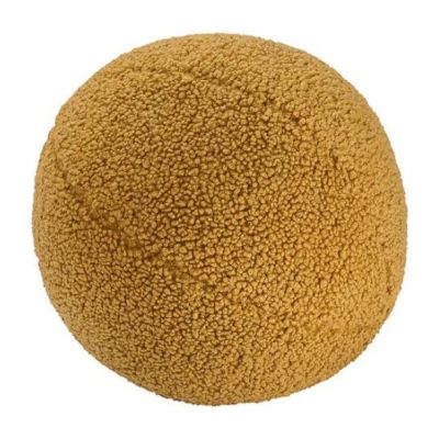 Coussin ballon en bouclette - Caramel