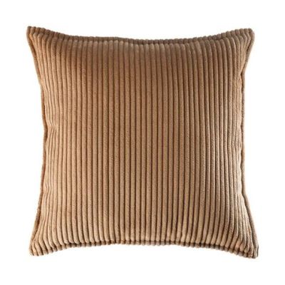 Coussin carré en velours côtelé - Toffee