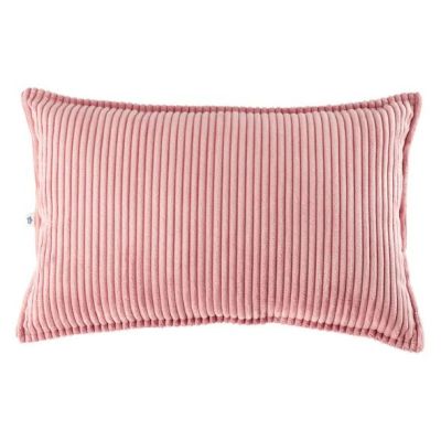 Coussin rectangulaire en velours côtelé - Rose Mousse