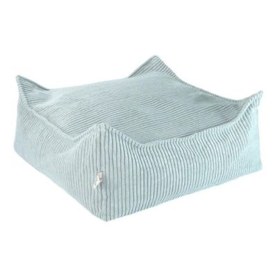 Pouf carré enfant en velours côtelé Ottoman - Menthe