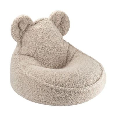 Pouf enfant en bouclette Ours - Biscuit