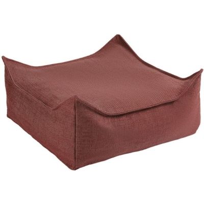 Quadratischer Kindersitzsack Ottoman für draussen - Pomegranate