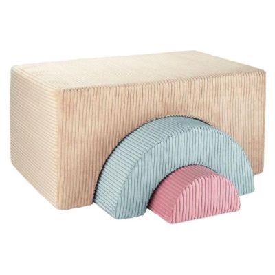 Module de jeu en velours côtelé Arc-en-ciel - Beige
