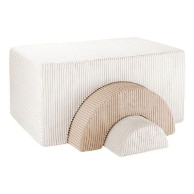 Module de jeu en velours côtelé Arc-en-ciel - Marshmallow