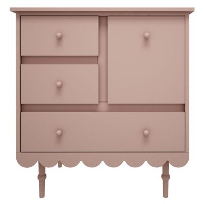 Commode 1 porte & 3 tiroirs Babushka - Rose