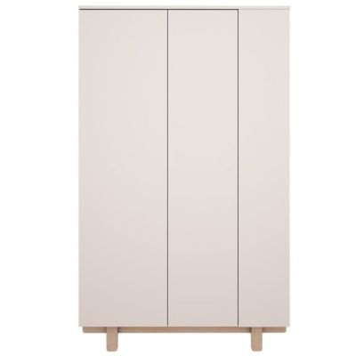 Armoire avec étagères latérales Basic - Hêtre / Blanc