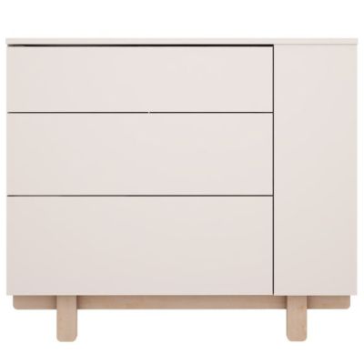 Basic Dresser with Side Shelves - Beech / White