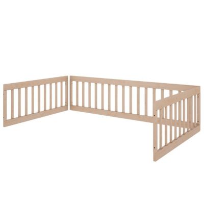 Kit de conversion - Barrières inférieures pour lit mezzanine H185 cm Basic 90 x 200 cm - Hêtre