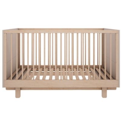 Lit bébé évolutif Basic 70 x 140 cm - Hêtre / Cachemire