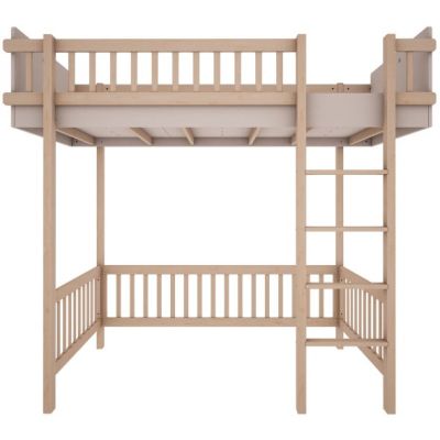 Lit mezzanine H185 cm Basic 90 x 200 cm - Hêtre / Cachemire