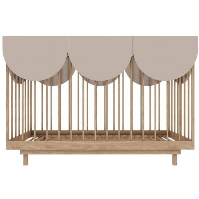 Bloom Convertible Crib 70 x 140 cm - Oak / Cashmere