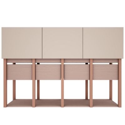 Armoire basse Tweens - Sable / Rose