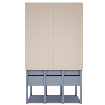 Armoire Tweens - Sable / Bleu