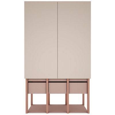 Armoire Tweens - Sable / Rose