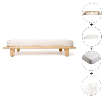 YOMI Junior Bed 80 x 160 cm + Mattress + Mattress Protector + Fitted Sheet